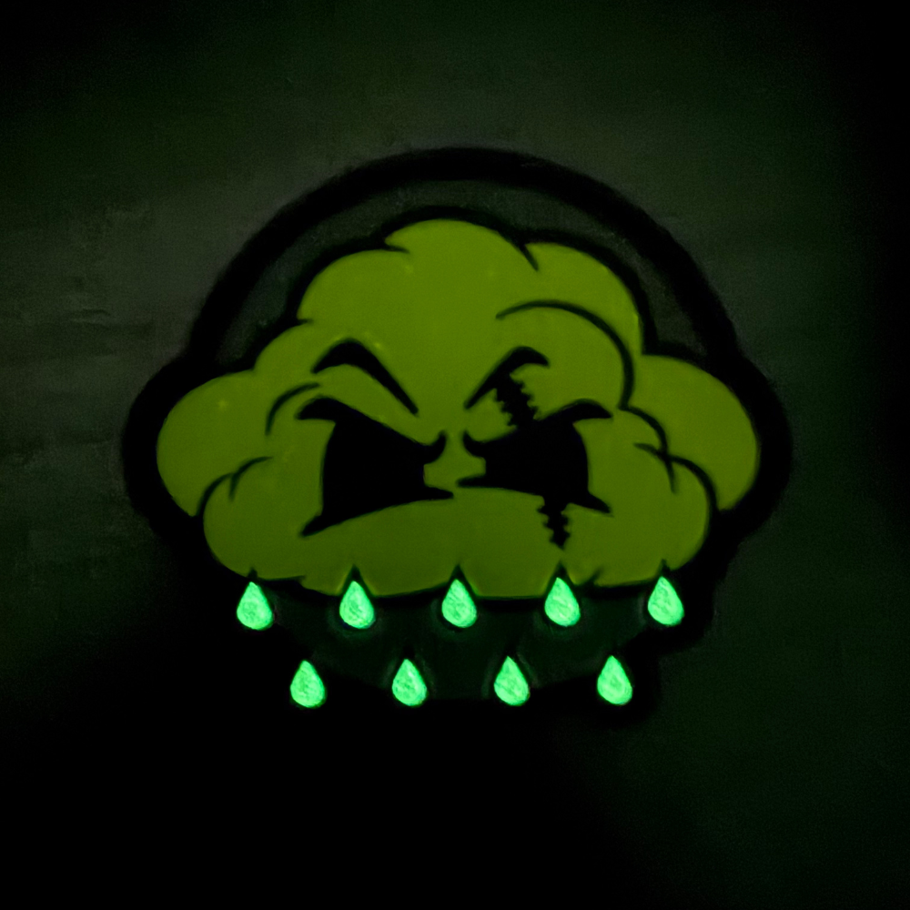 Acid Rain Glow in the Dark 'ANGRY CLOUD' Patch