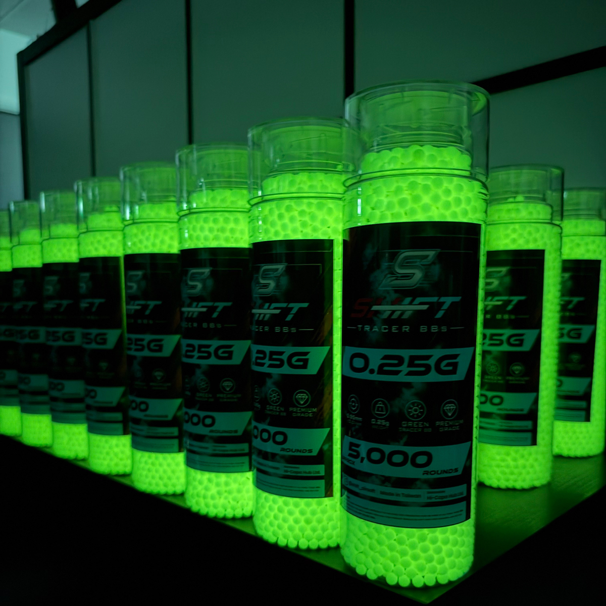 Shift Airsoft 0.25g Green Tracer BBs 5000 Rounds