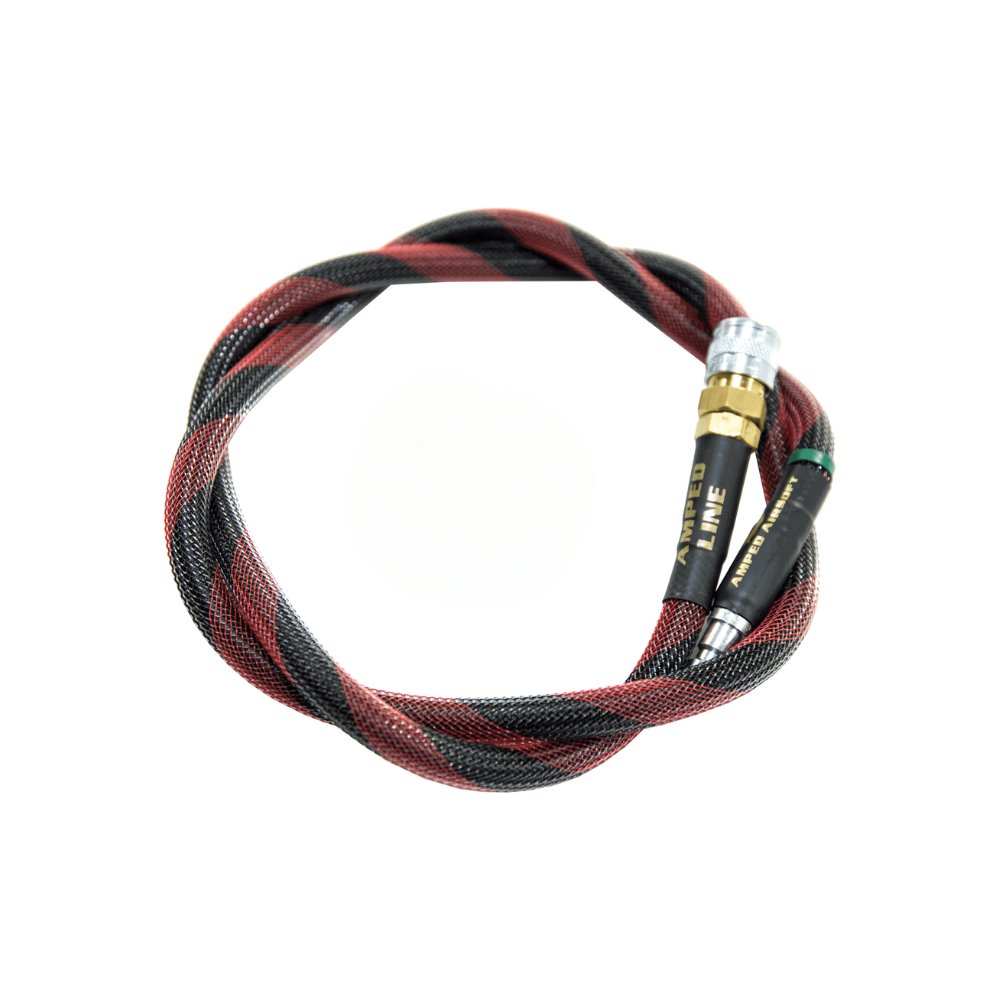 Amped Airsoft Standard Weave 36" Line - Black/ Red Spiral from Amped Airsoft - Shop now at Hi-Capa Hub Ltd
