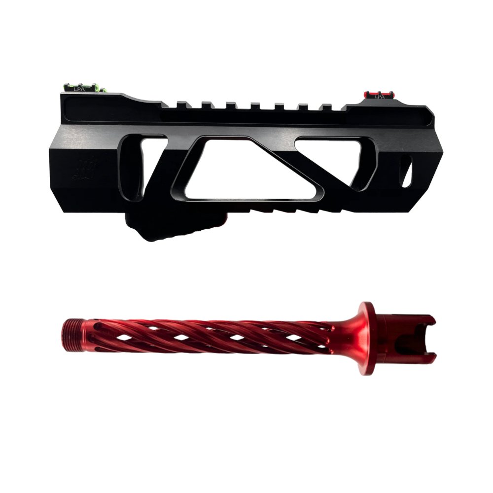 Monk 'VAYU & HELIX' Hand Guard & Outer Barrel Set from Monk Customs - Shop now at Hi-Capa Hub Ltd