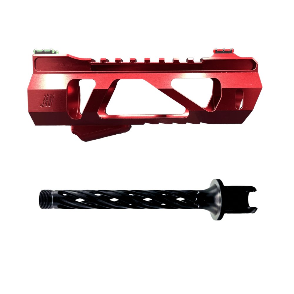 Monk 'VAYU & HELIX' Hand Guard & Outer Barrel Set from Monk Customs - Shop now at Hi-Capa Hub Ltd