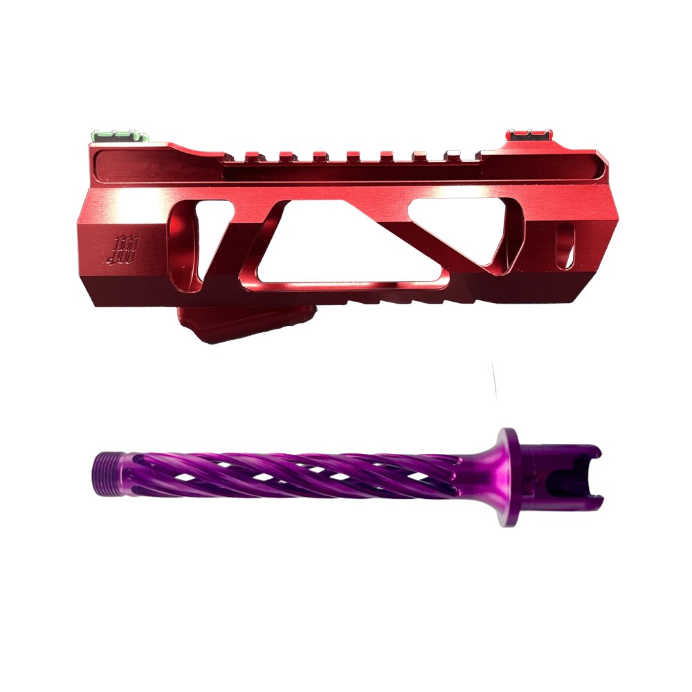 Monk 'VAYU & HELIX' Hand Guard & Outer Barrel Set from Monk Customs - Shop now at Hi-Capa Hub Ltd