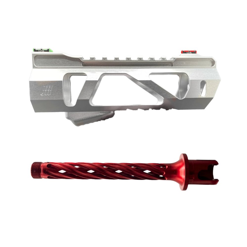 Monk 'VAYU & HELIX' Hand Guard & Outer Barrel Set from Monk Customs - Shop now at Hi-Capa Hub Ltd