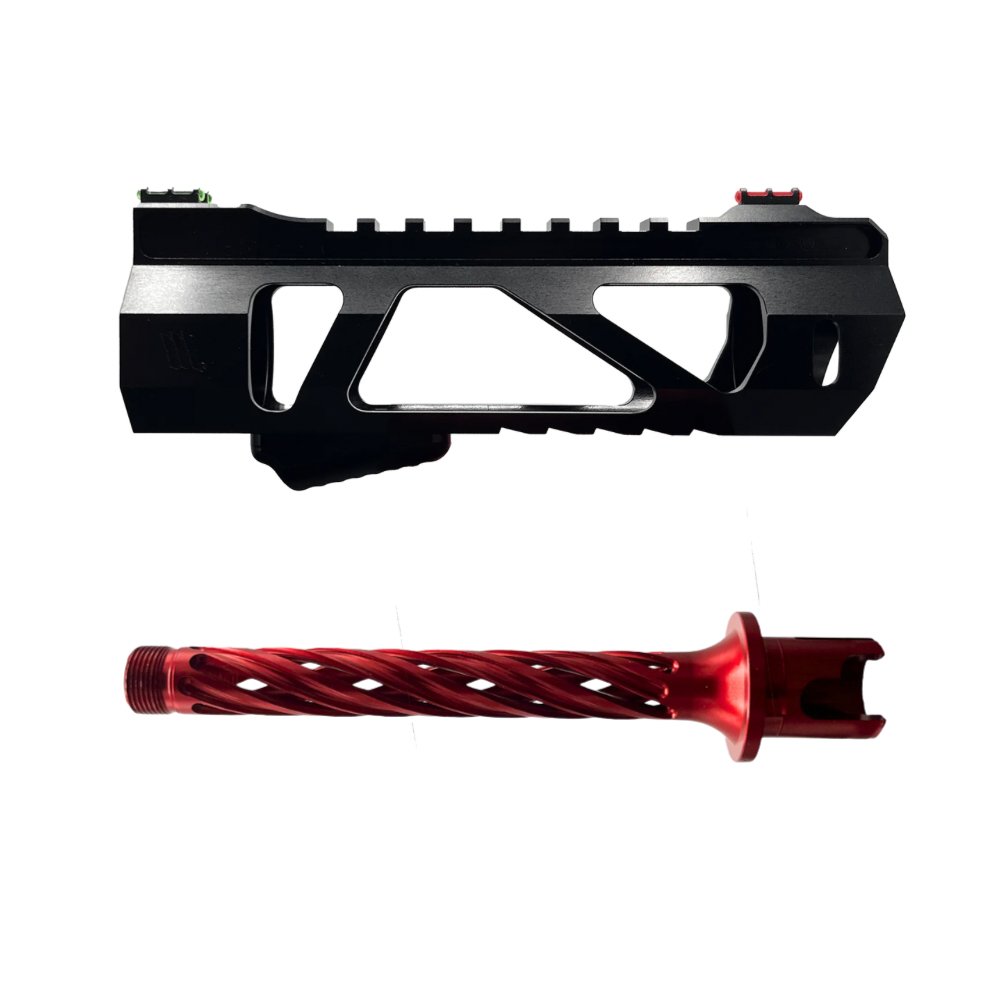 Monk 'VAYU & HELIX' Hand Guard & Outer Barrel Set from Monk Customs - Shop now at Hi-Capa Hub Ltd