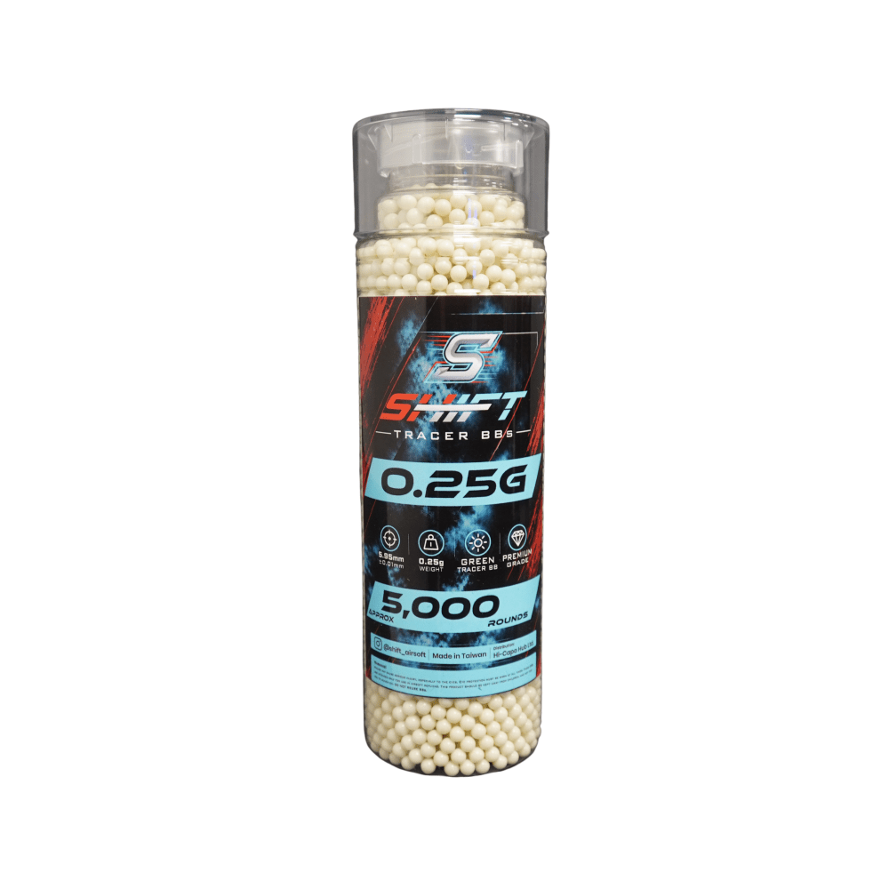 Shift Airsoft 0.25g Green Tracer BBs - 5000 Rounds airsoft UK