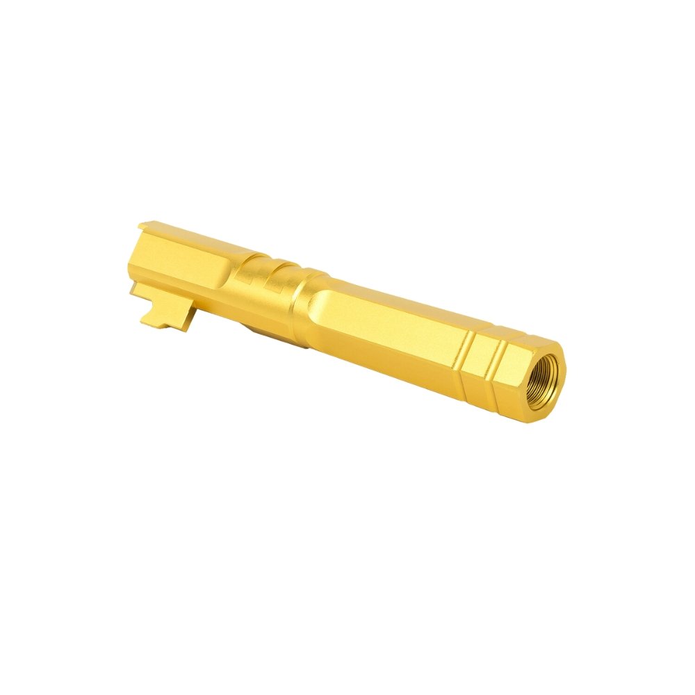 EDGE 'HEXA' Aluminium Threaded Outer Barrel - 4.3 - Gold Outer Barrels from EDGE - Shop now at Hi-Capa Hub Ltd