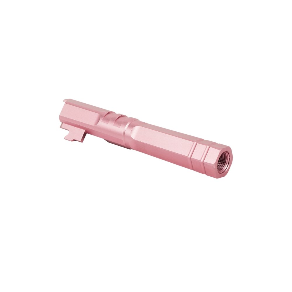 EDGE 'HEXA' Aluminium Threaded Outer Barrel - 4.3 - Pink Outer Barrels from EDGE - Shop now at Hi-Capa Hub Ltd