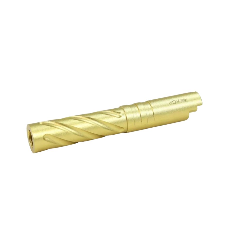LA Capa Customs 4.3 'Tornado' Threaded Outer Barrel - Gold Outer Barrels from LA Capa Customs - Shop now at Hi-Capa Hub Ltd