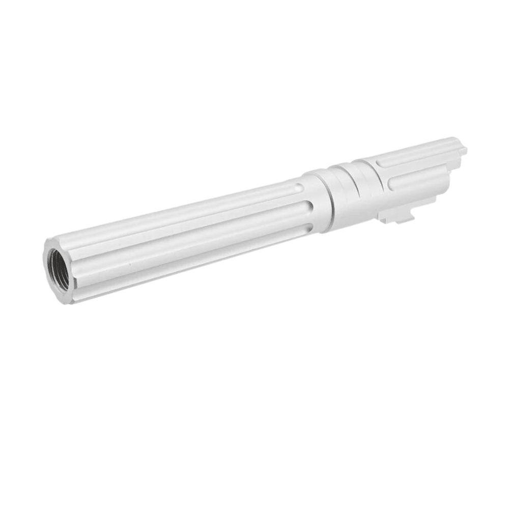 5KU Aluminium Threaded Outer Barrel - Type 1 - 5.1 - Silver airsoft UK