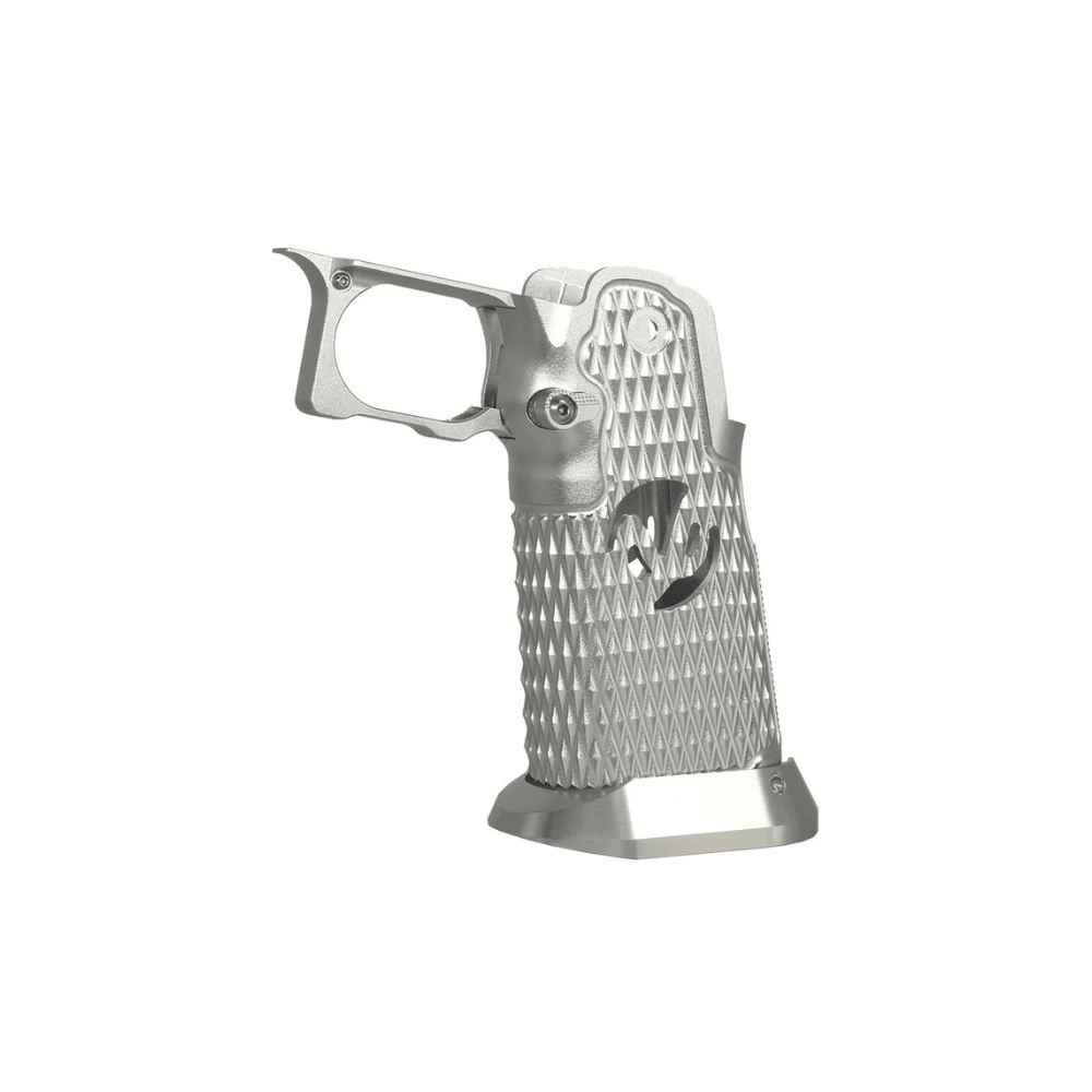 5KU CNC Aluminium Grip Type.9 for Marui Hi - Capa - Silver airsoft Grips & Grip Accessories UK