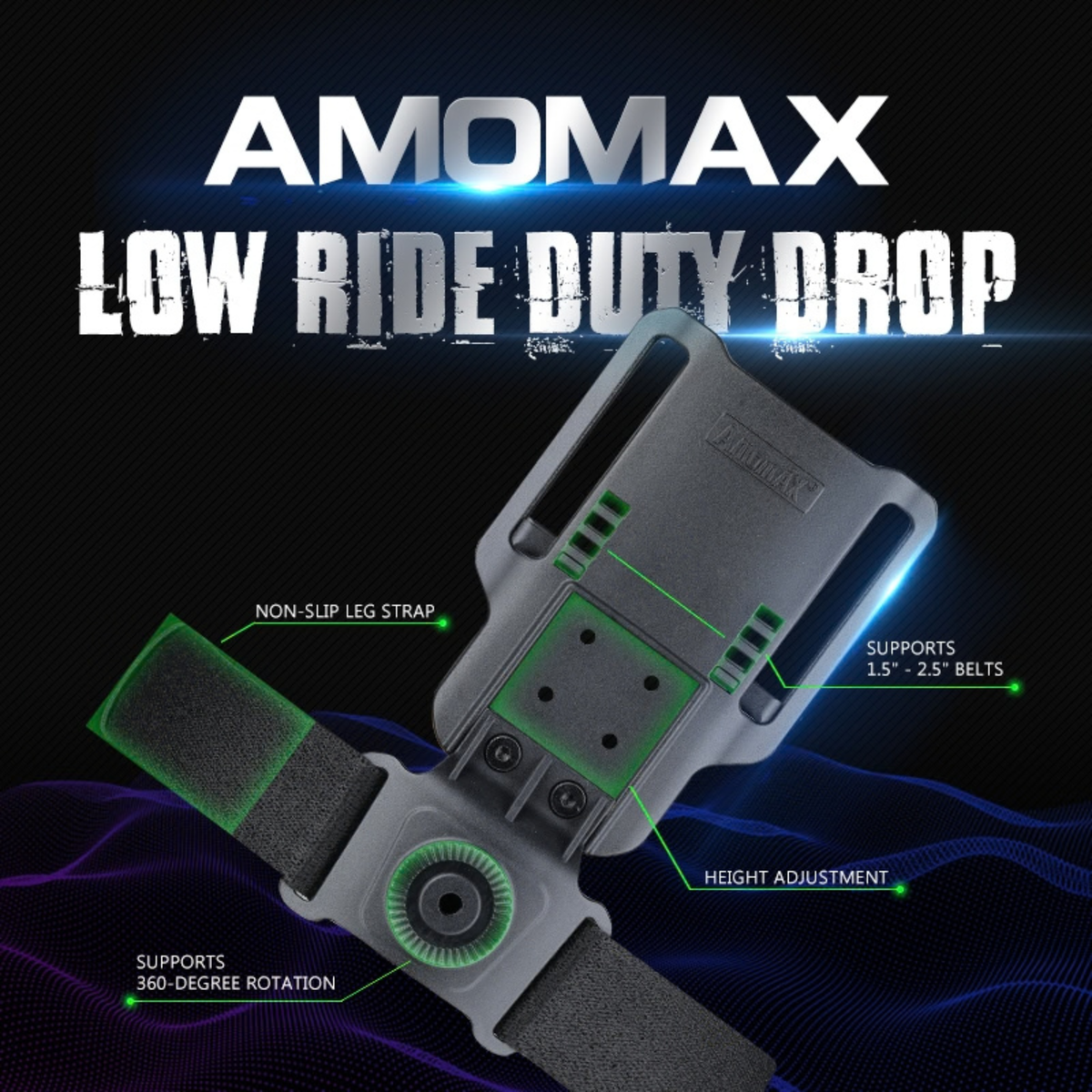 Amomax Low Ride Holster Platform - Black