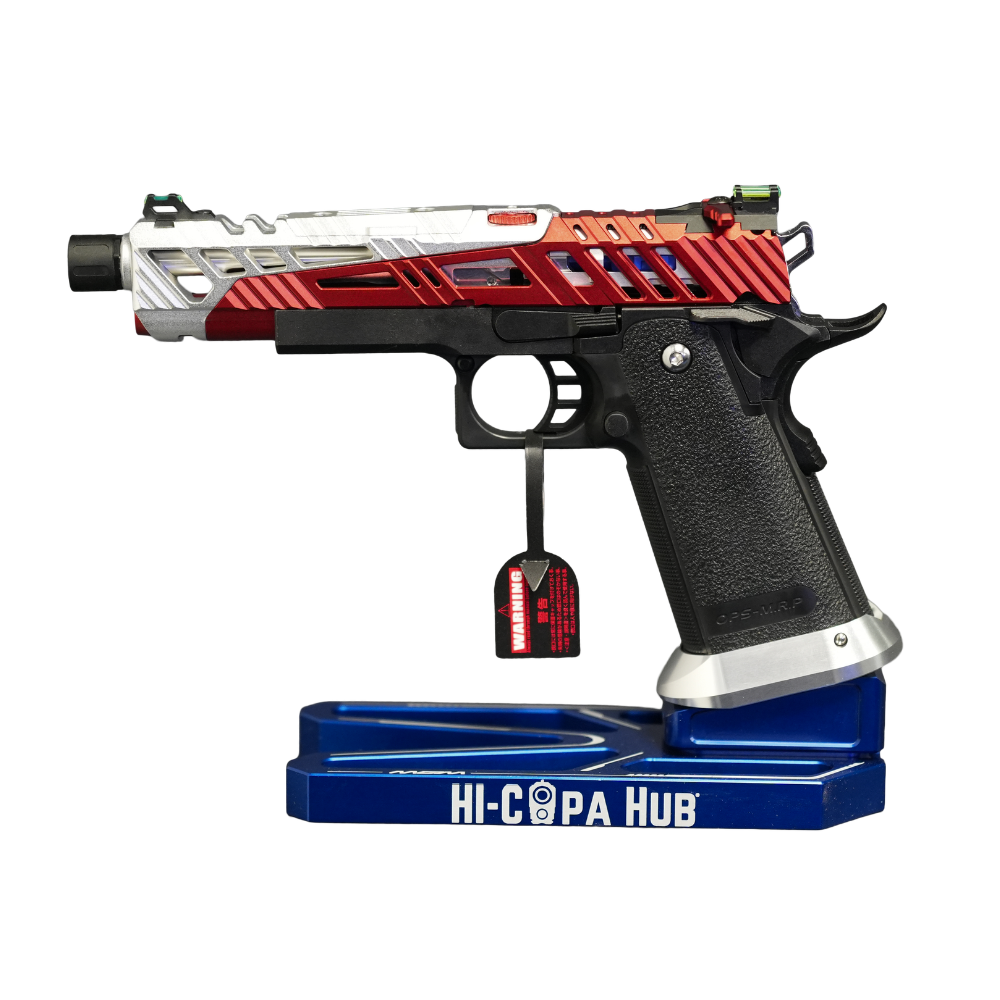 CTM Superline custom Hi Capa silver red slide detail