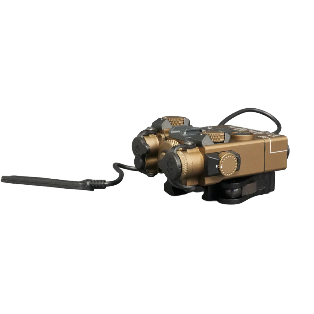 Holy Warrior DBAL-A2 Aluminium Laser Device - Dark Earth angled view 