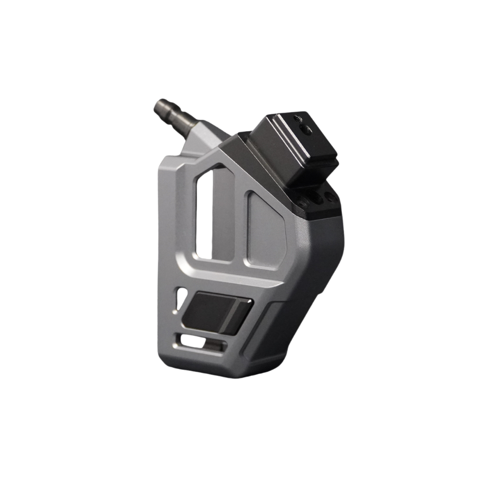 T1P gunmetal angled HPA adapter for Hi-Capa and SSP5 close-up