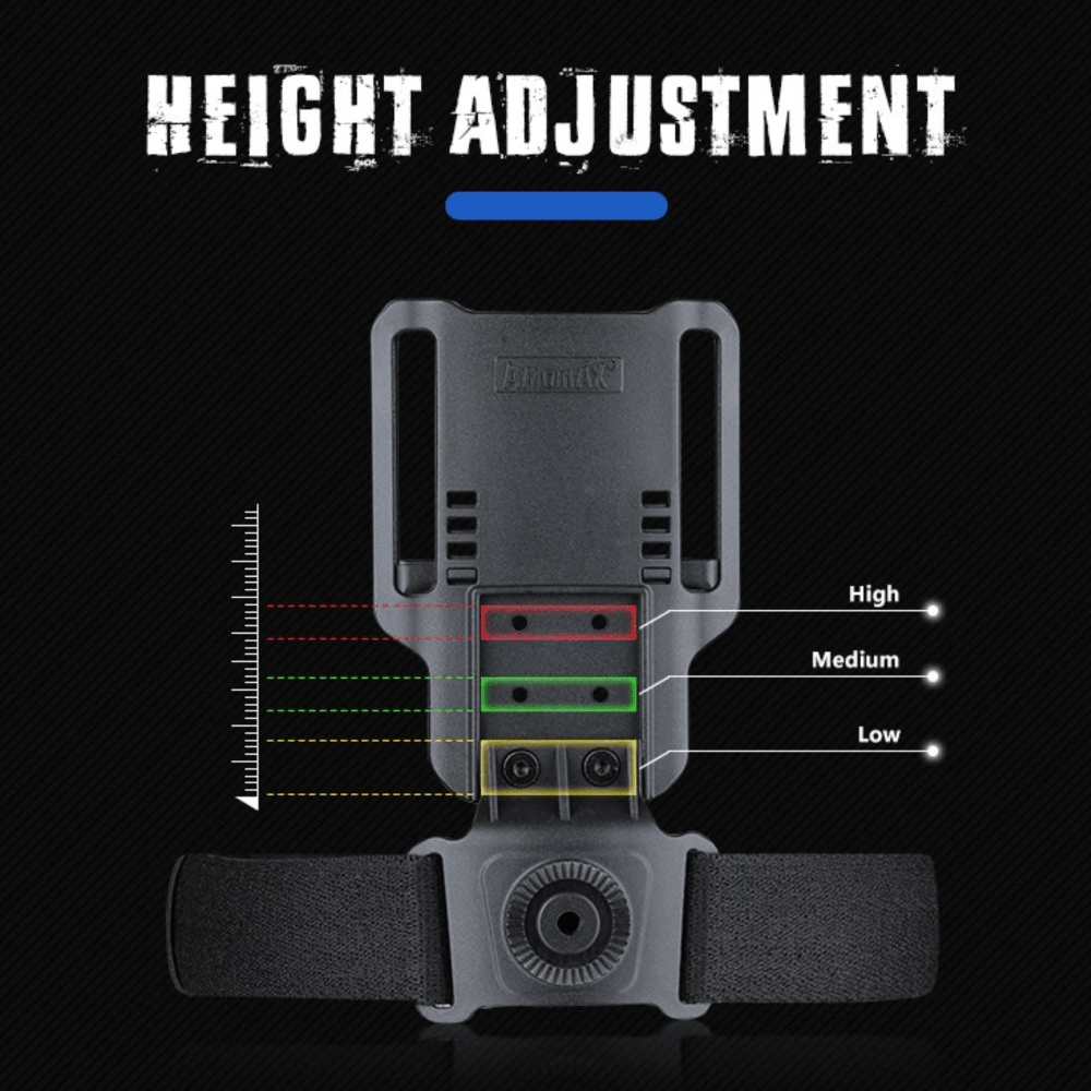 Amomax Low Ride Duty Drop Holster Attachment – Black airsoft UK