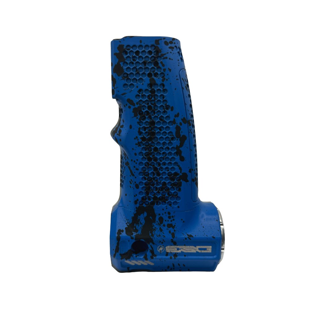 Monk Customs ESG Aluminium Grip - Blue/Black Splatter  from Monk Customs - Shop now at Hi-Capa Hub Ltd
