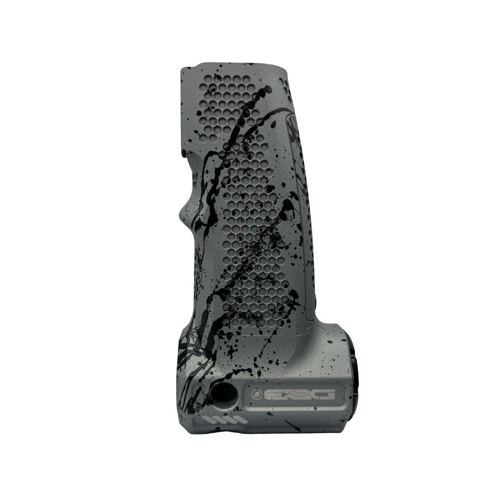 Monk Customs ESG Aluminium Grip - Grey/Black Splatter  from Monk Customs - Shop now at Hi-Capa Hub Ltd