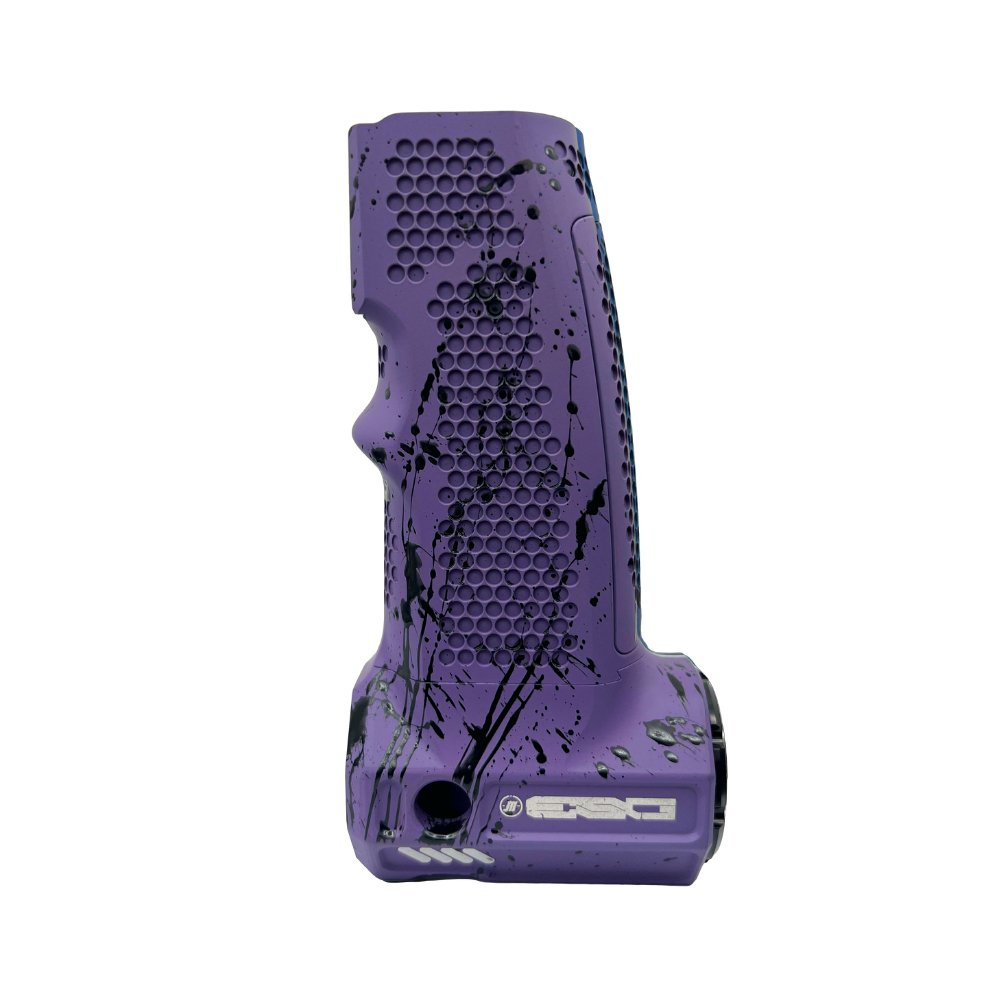 Monk Customs ESG Aluminium Grip - Purple/Black Splatter  from Monk Customs - Shop now at Hi-Capa Hub Ltd