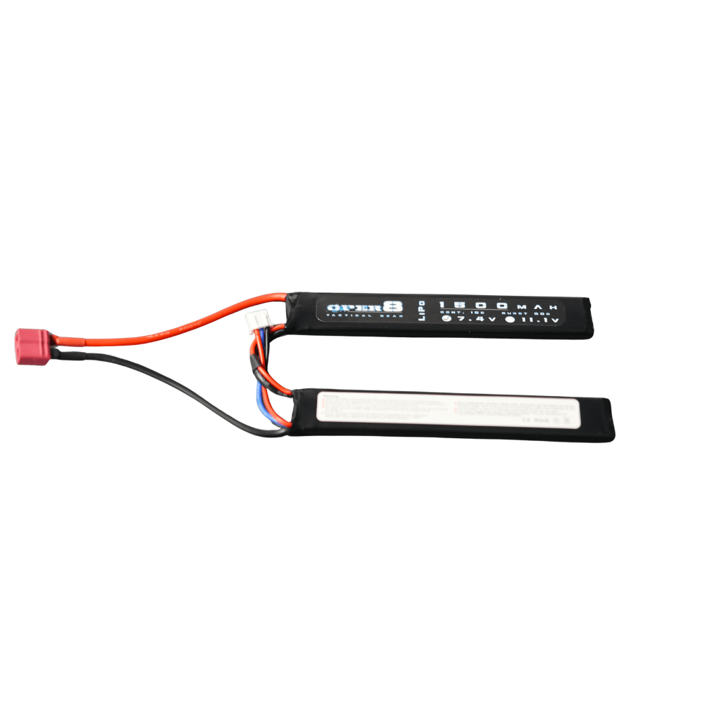 Oper8 7.4v Lipo Cranestock 1500MAH – Deans airsoft UK