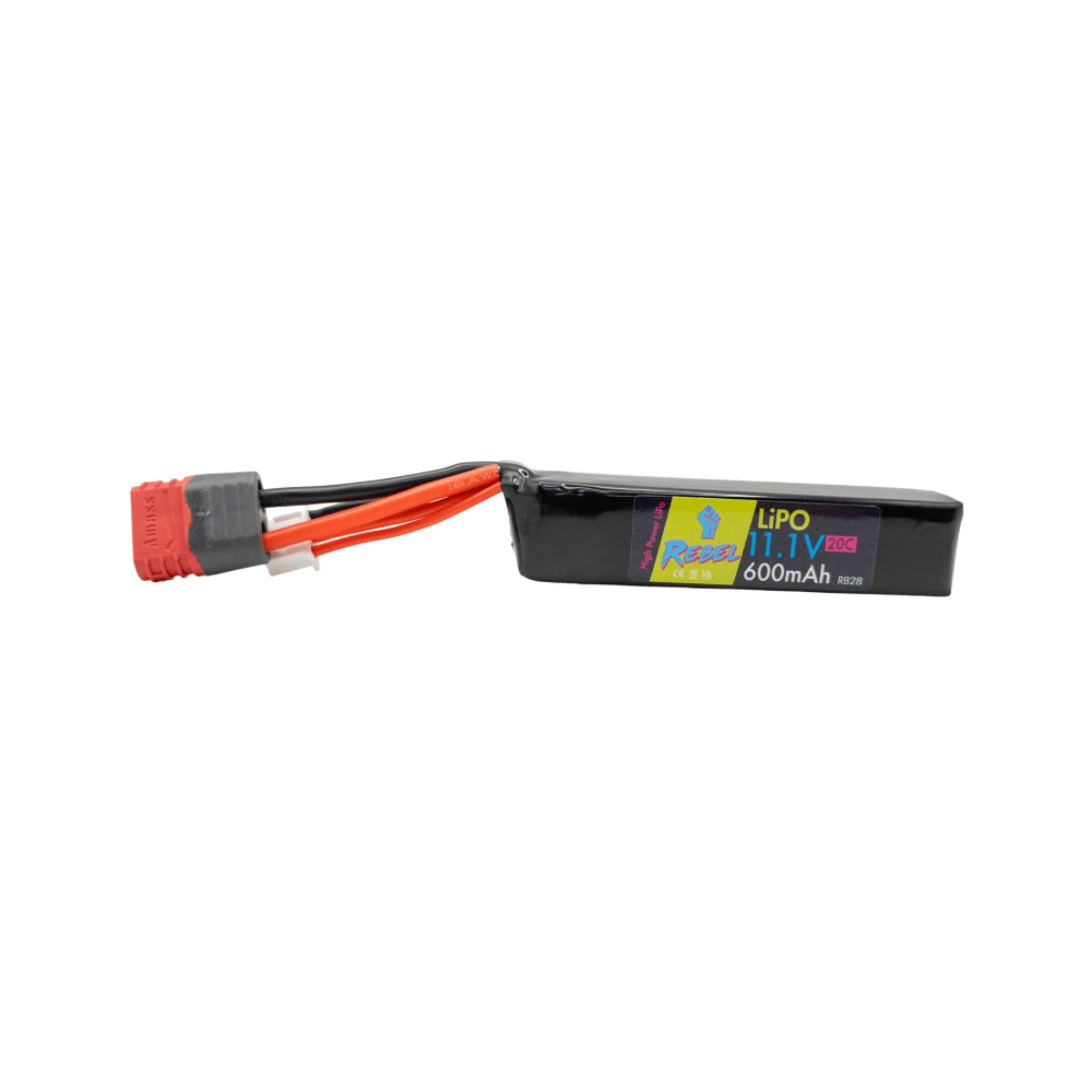 Rebel Battery - 600mAh Lipo 11.1V (PDW) - Deans airsoft UK