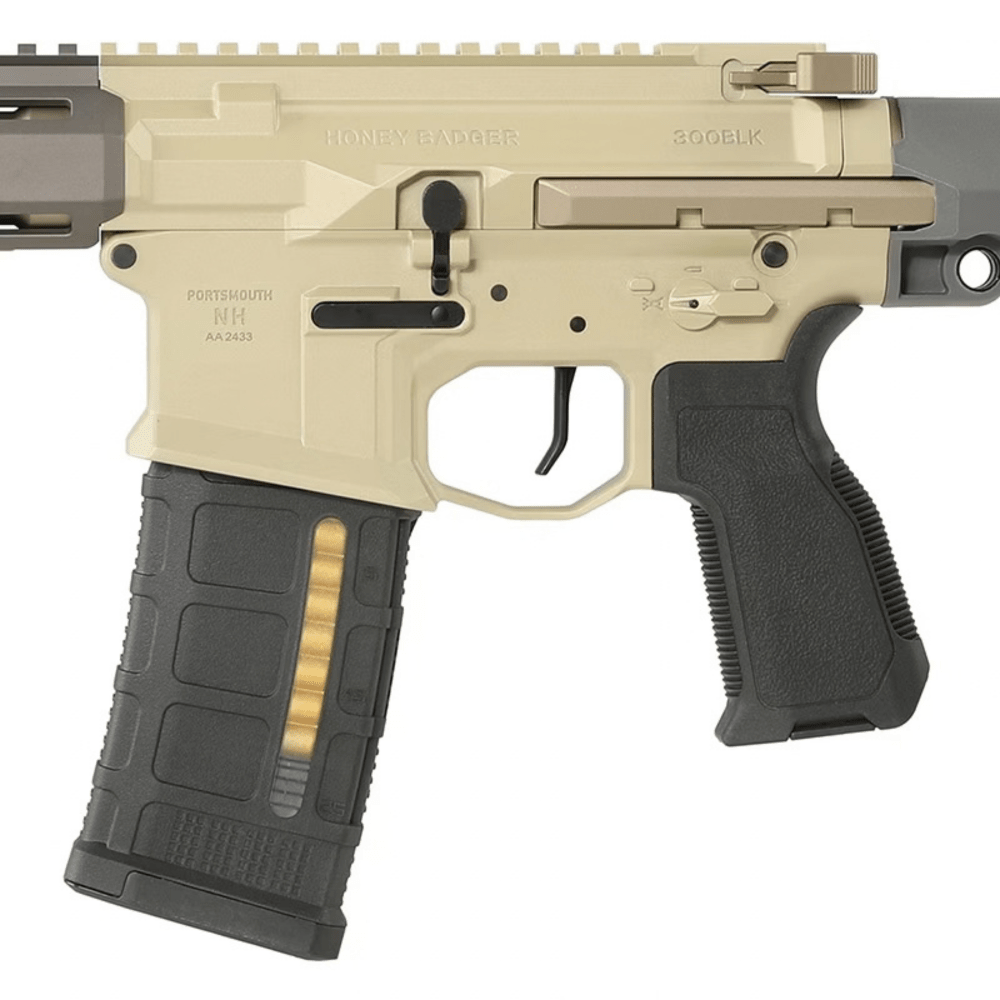 Salvo Precision 7.0 Honey Badger SBR w/ PDW Stock - Champagne/Grey MWS STEEL BOLT airsoft UK