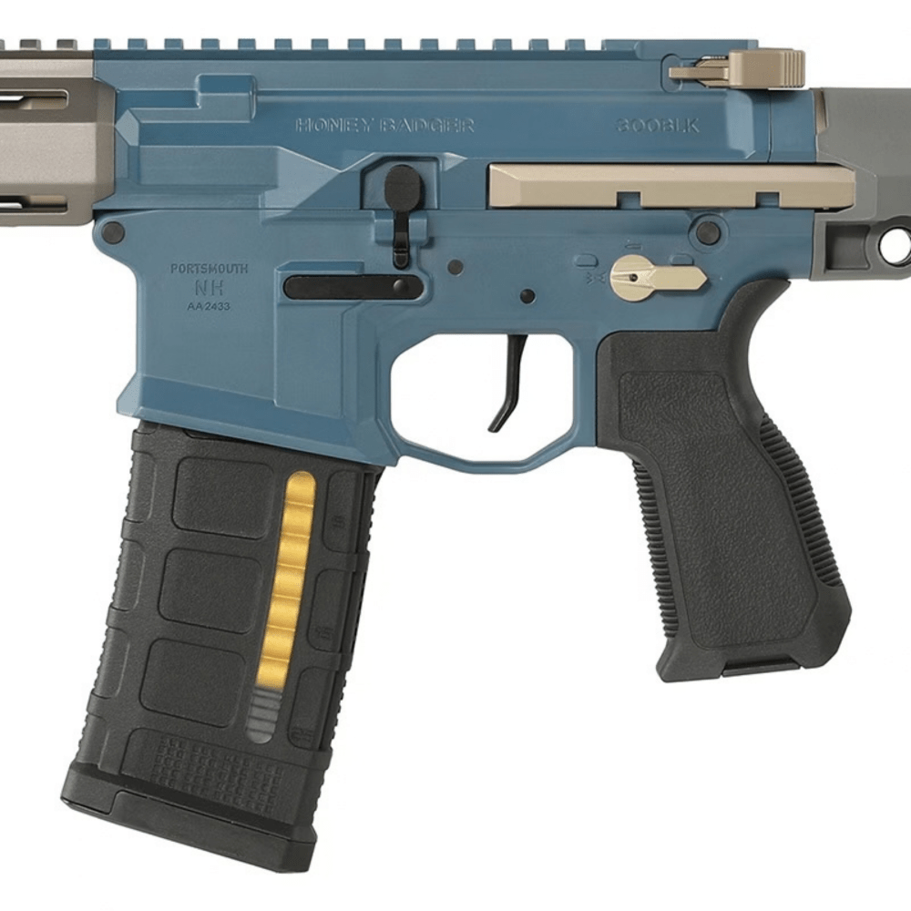 Salvo Precision 7.0 Honey Badger SD w/ PDW Stock - Blue/Grey MWS STEEL BOLT airsoft UK
