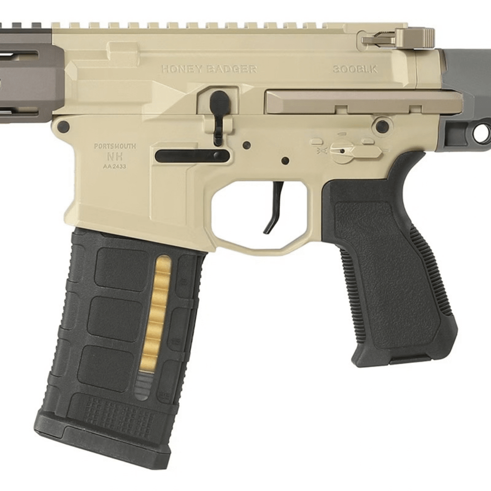 Salvo Precision 7.0 Honey Badger SD w/ PDW Stock - Champagne/Grey MWS STEEL BOLT airsoft UK
