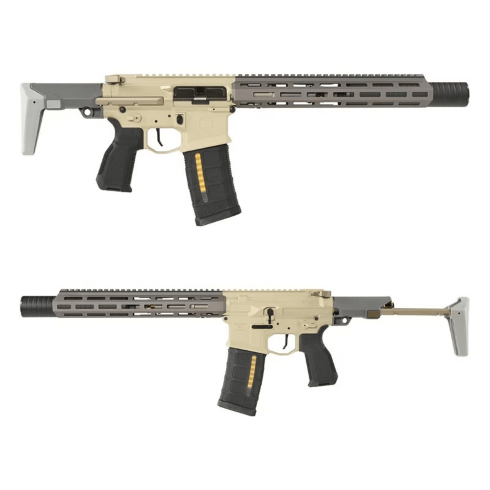 Salvo Precision 7.0 Honey Badger SD w/ PDW Stock - Champagne/Grey MWS STEEL BOLT airsoft UK