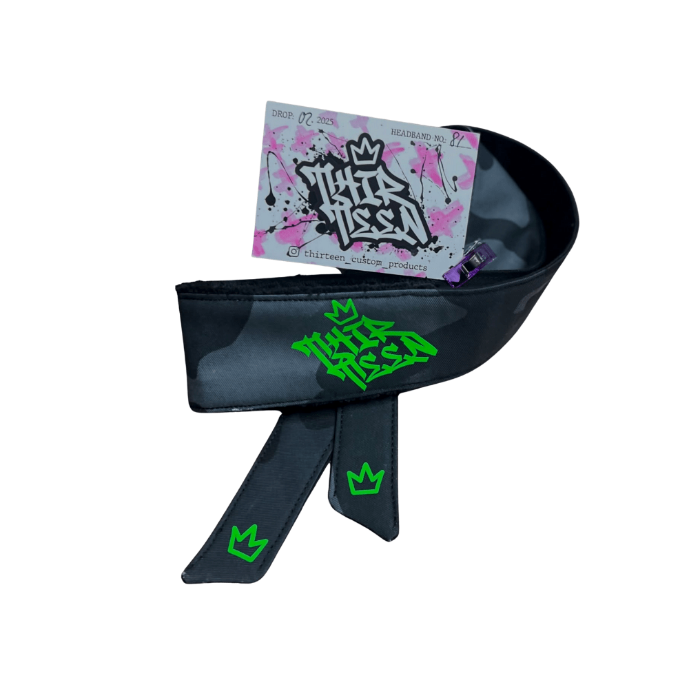 Thirteen Customs Head Band - Black Camo/ Green - Hi - Capa Hub Ltd