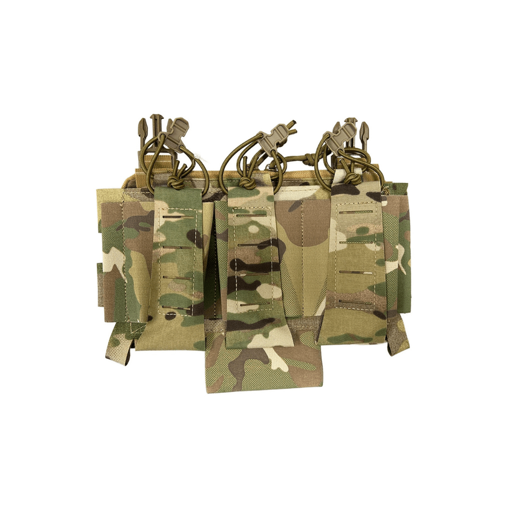 WBD 5.56 elastic triple mag front panel airsoft - multicam