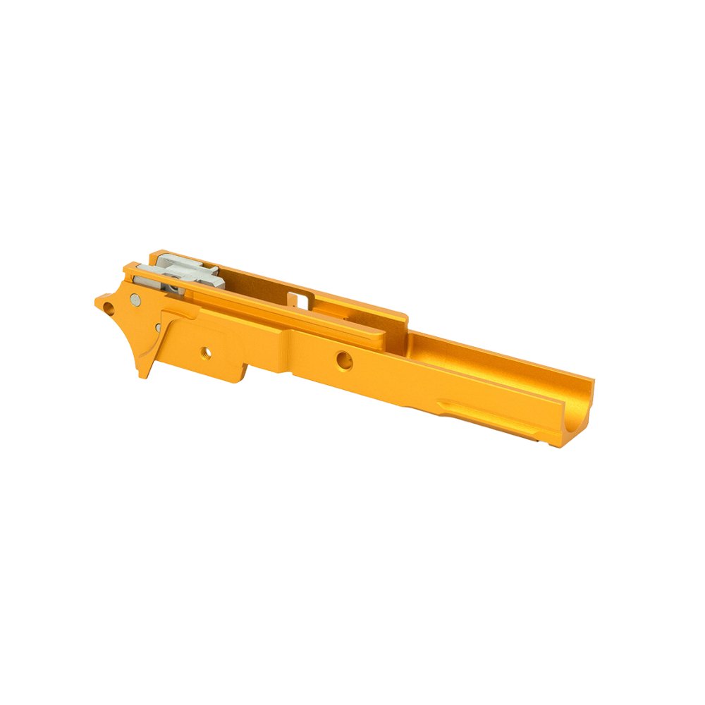 Airsoft Masterpiece Aluminium Advance Frame -5.1 with Tactical rail - Gold Advanced Frames from Airsoft Masterpiece - Shop now at Hi-Capa Hub Ltd